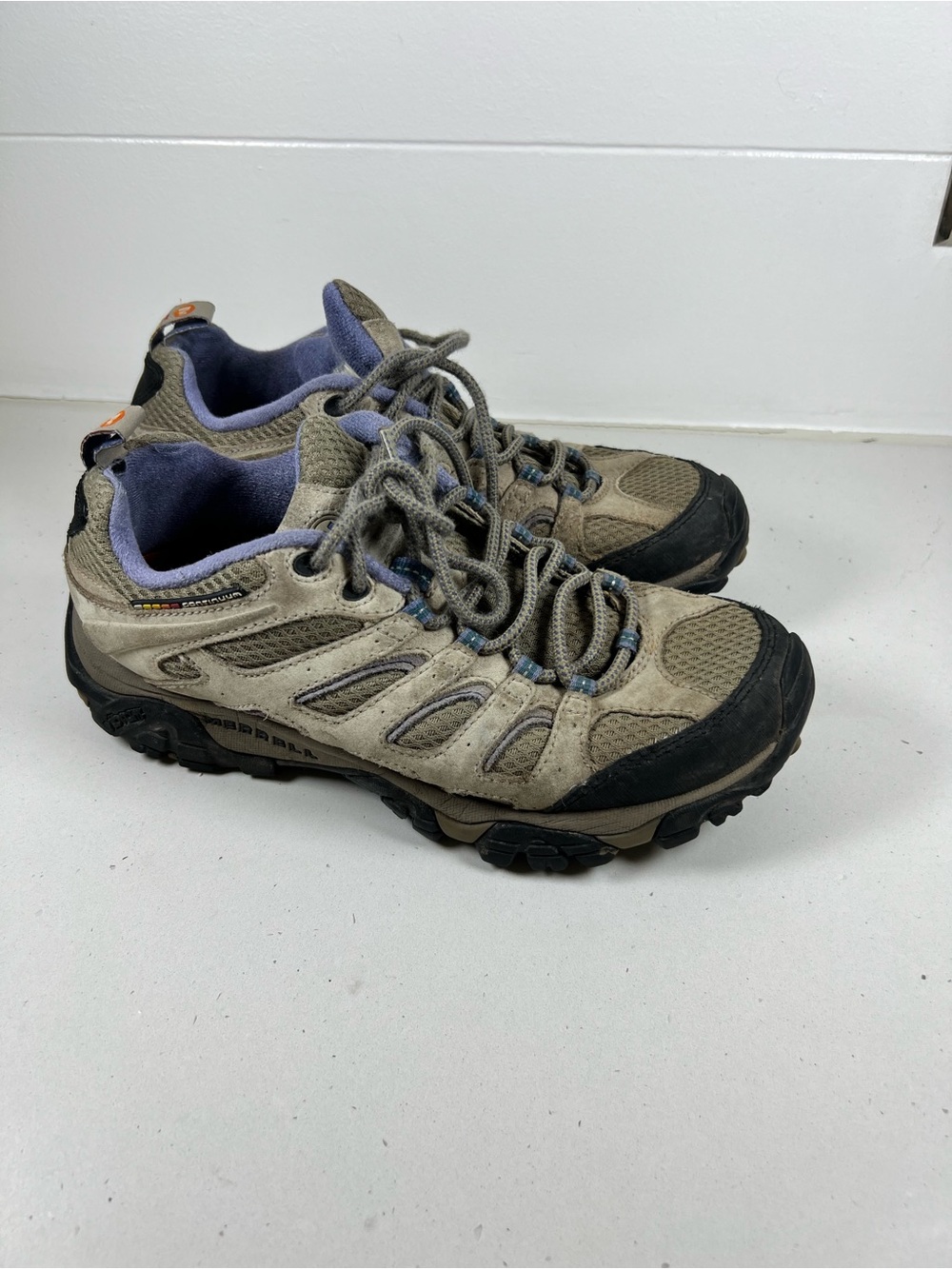 Merrell Moab Ventilator Vibram Hiking Shoes Taupe Gray Women’s Size 8 - Picture 3 of 5